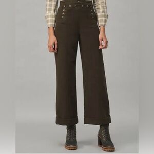 Tory Burch Moleskin Sailor Pant, Olive